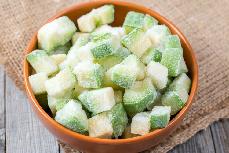 Frozen Zucchini Cubes