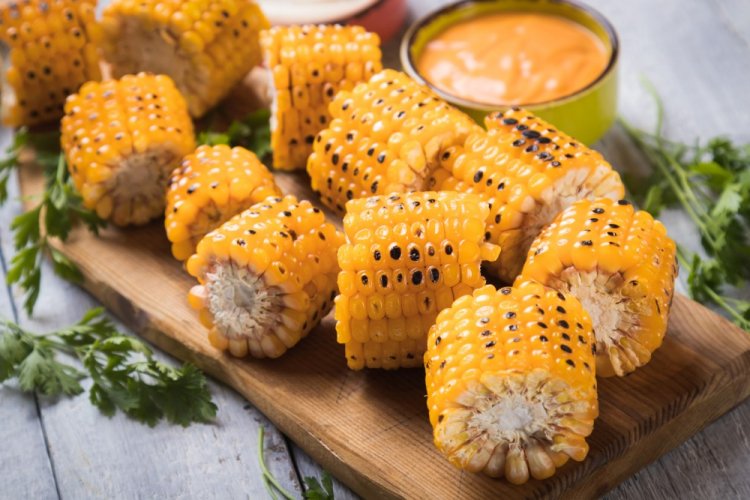 Baked Corn Slices in the Oven