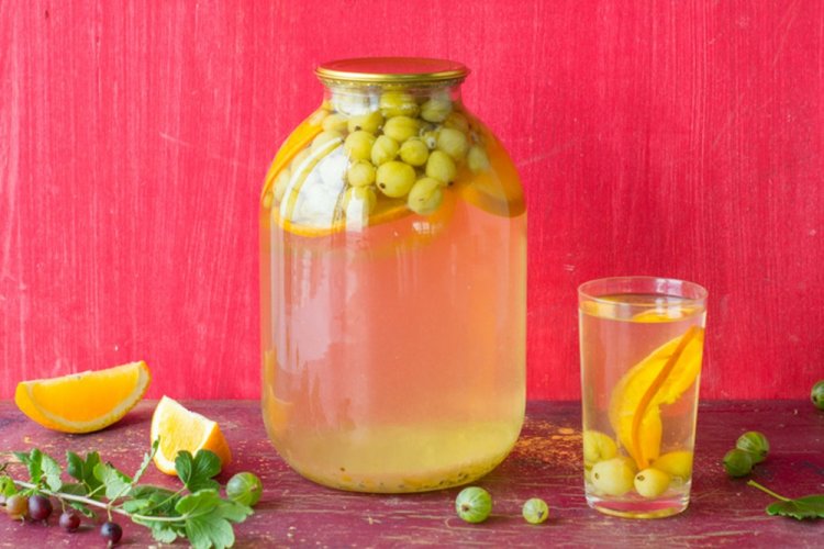 Orange and Gooseberry Compote for Winter