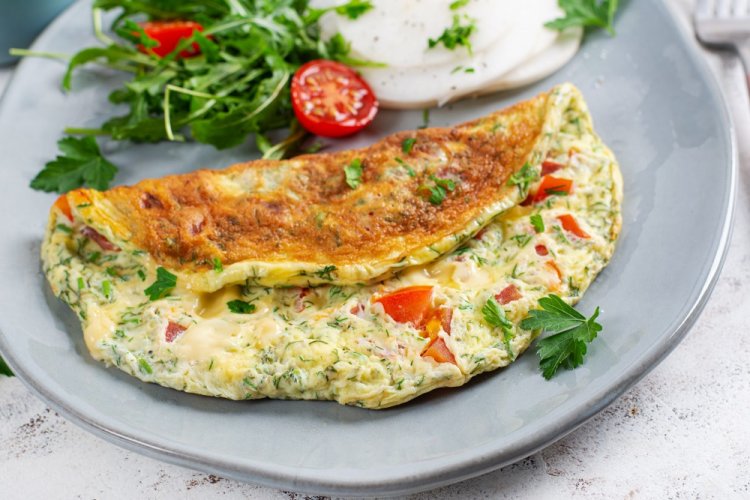 Fried Cottage Cheese with Tomatoes