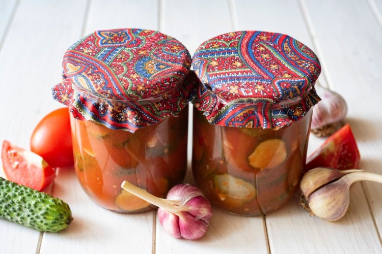 Cucumbers with Onions in Krasnodar Sauce for Winter