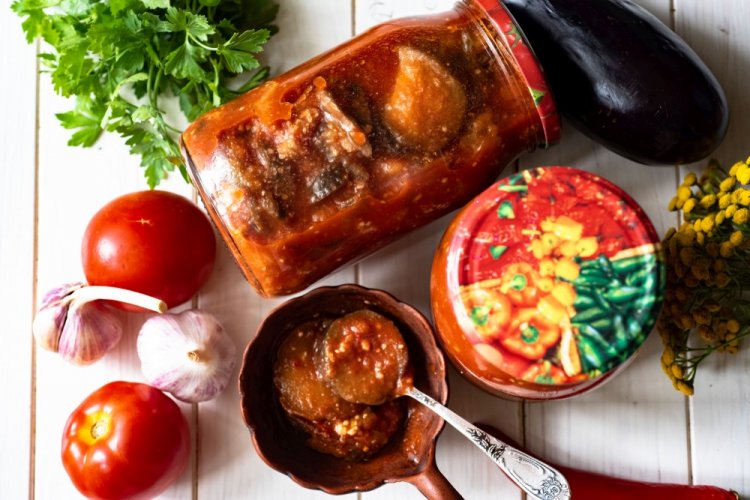 Eggplants in Krasnodar Sauce for Winter
