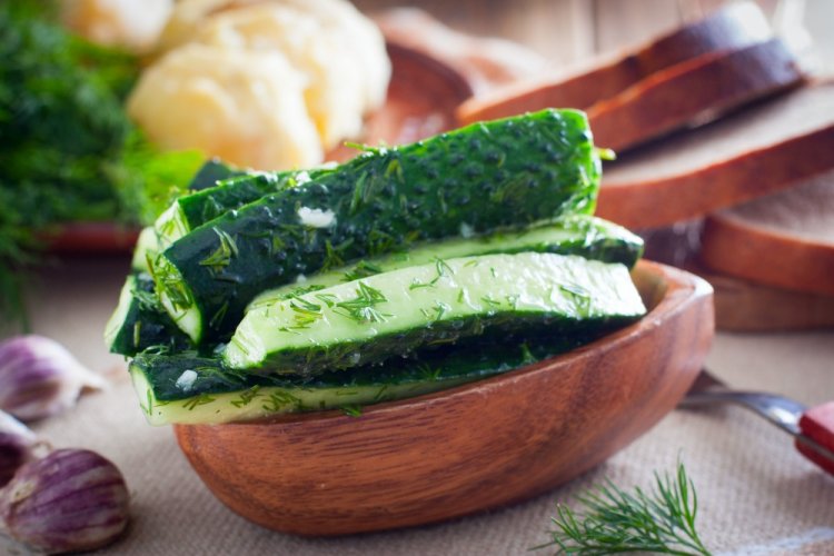 Cucumber Sticks with Dill Salad for Winter