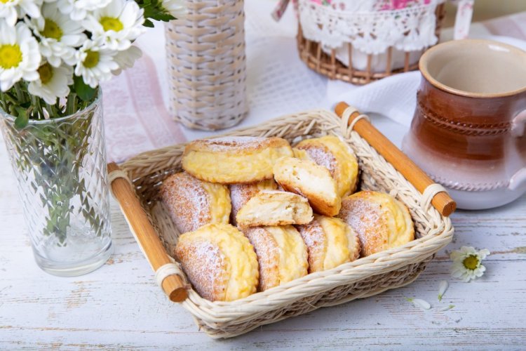 Sochniki on Cottage Cheese Dough with Rice Flour