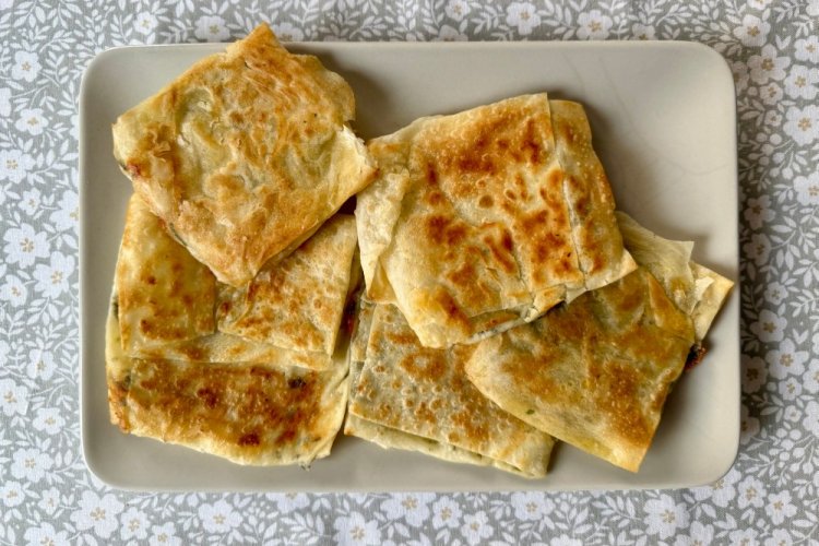 Turkish Flatbreads with Cheese on Water