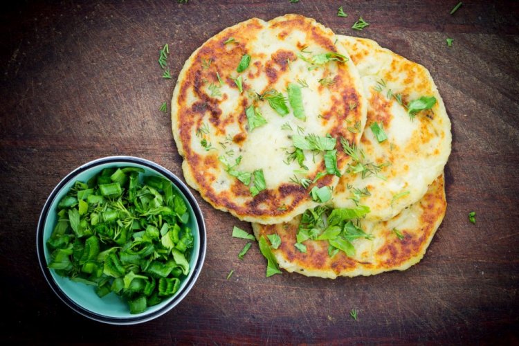 Sour Cream Flatbreads with Cheese