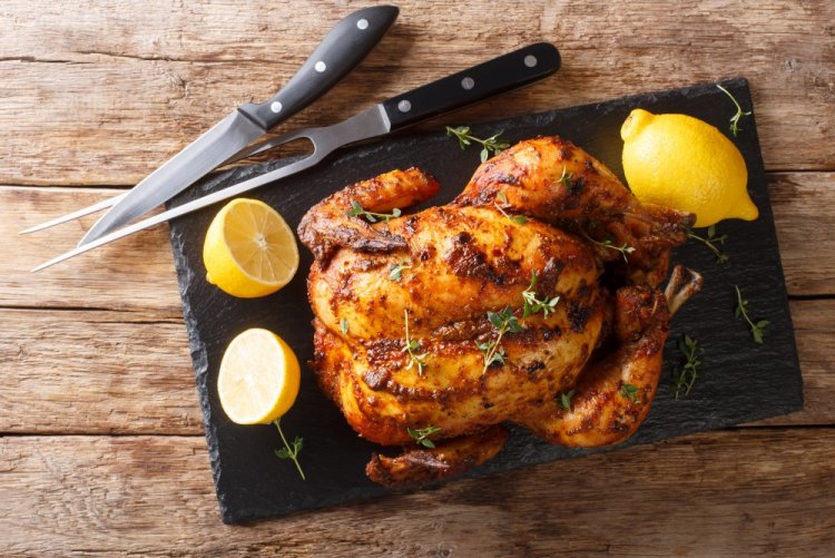 Chicken with Lemon and Adjika in the Oven