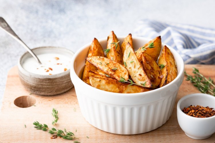 Baked Potatoes with Garlic in the Oven