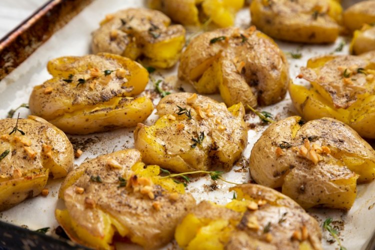 Smashed Crispy Potatoes in the Oven