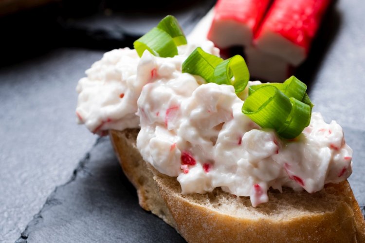 Crab Stick Spread with Cucumber