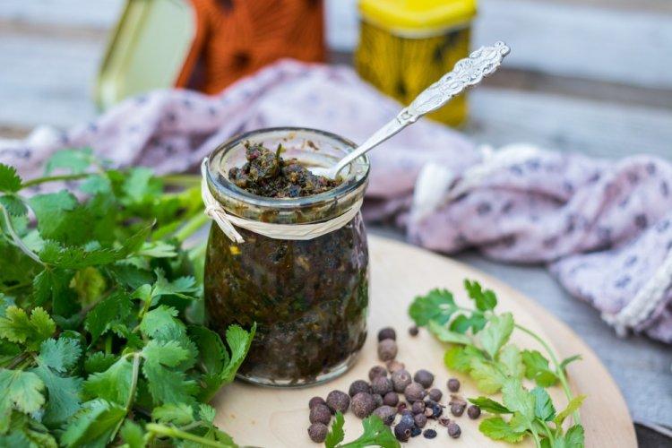 Green Adjika with Parsley and Cilantro