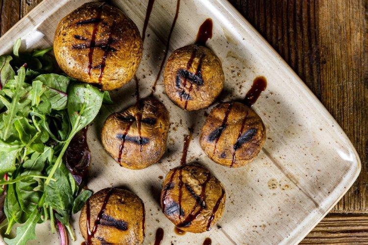 Garlic Marinated Grilled Mushrooms
