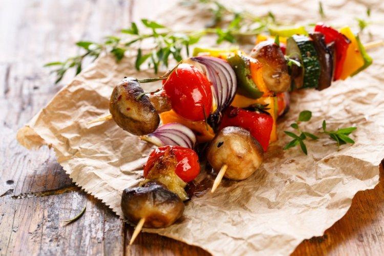 Grilled Mushrooms with Vegetables