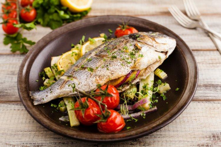 Baked Trout with Vegetables in the Oven