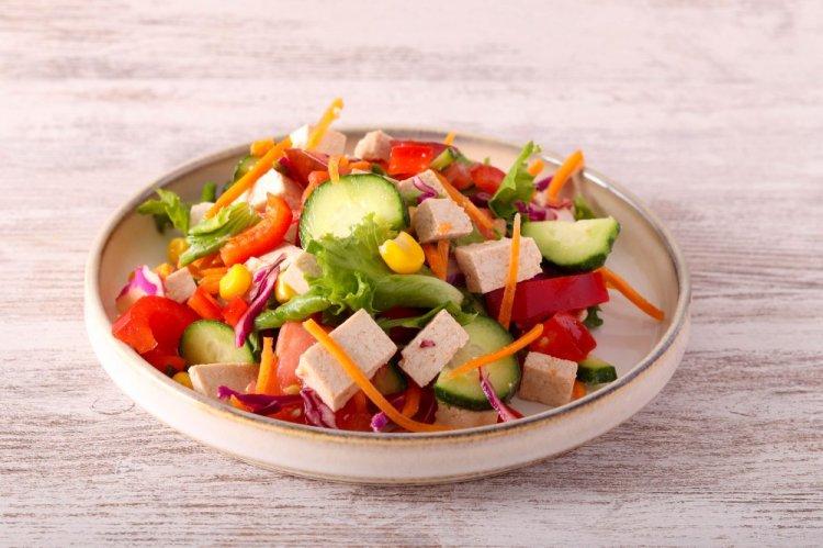 Salad with Corn, Tofu, and Celery