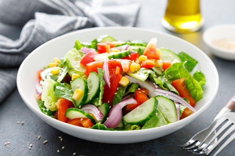 Salad with Corn and Vegetables