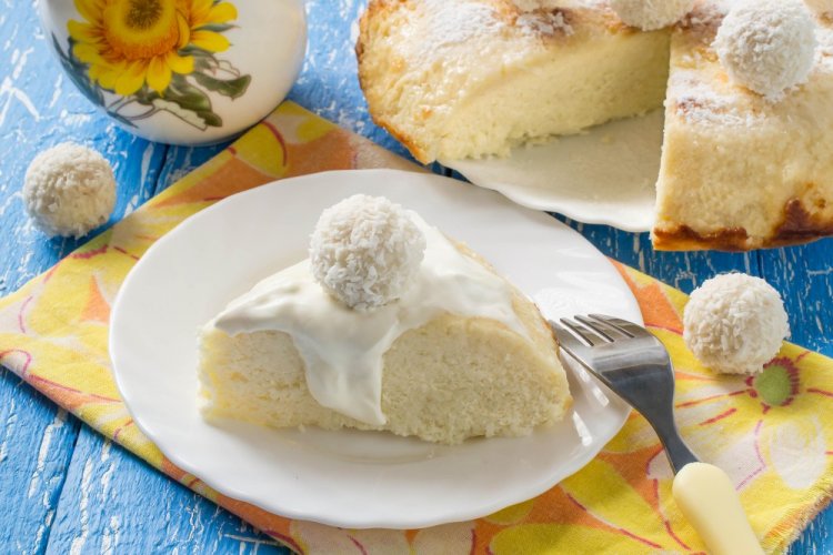 Coconut Cottage Cheese Casserole in a Multicooker
