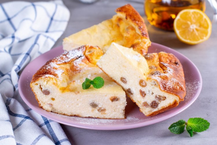 Cottage Cheese Casserole with Lemon in a Multicooker