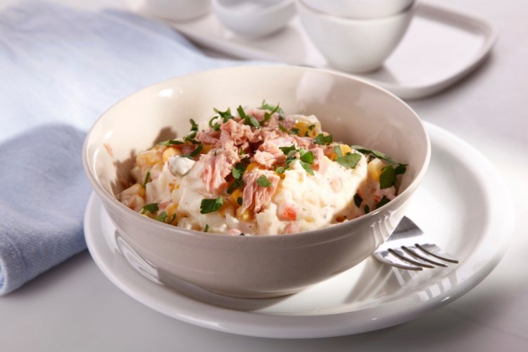 Corn and Canned Fish Salad