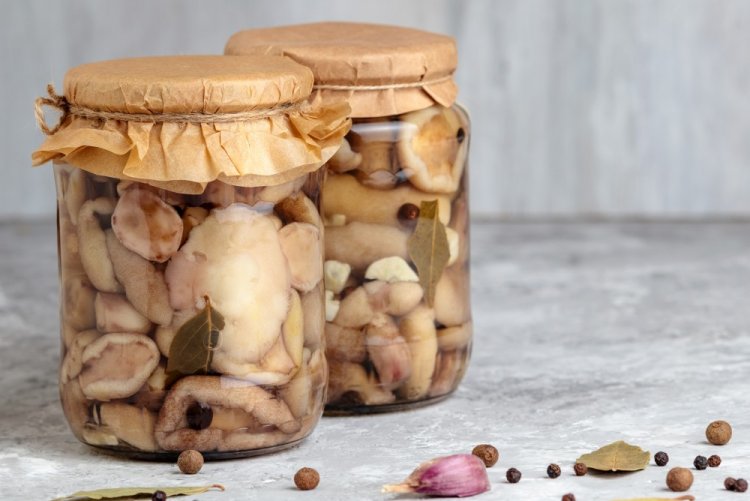 Pickled Blewits with Garlic for Winter