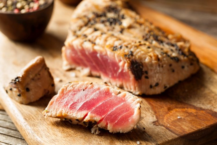 Tuna Steaks in Honey-Soy Marinade in an Air Fryer