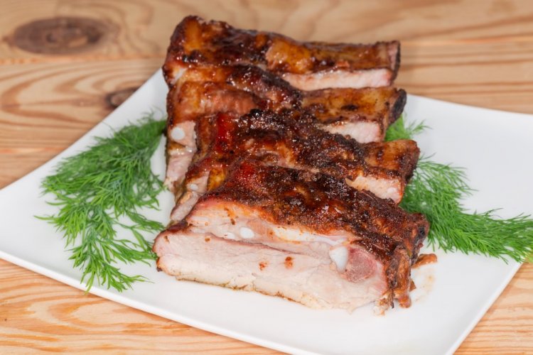 Pork Ribs with Tomato Sauce in an Air Fryer