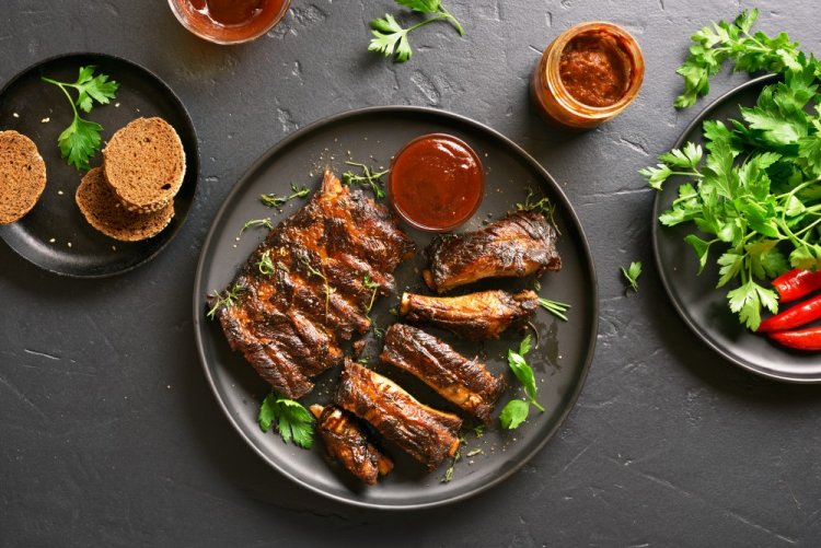 Pork Ribs with Soy Sauce in an Air Fryer
