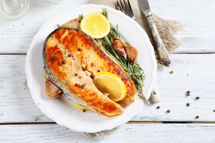 Trout Steaks with Teriyaki Sauce in an Air Fryer