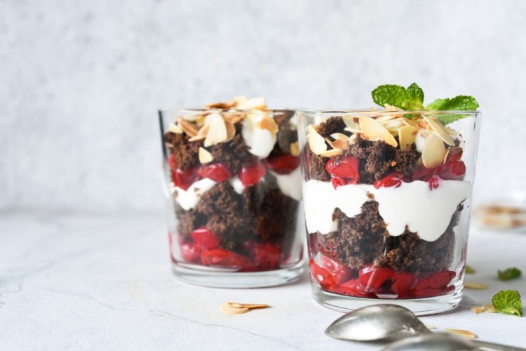 Trifle with Cherry and Chocolate