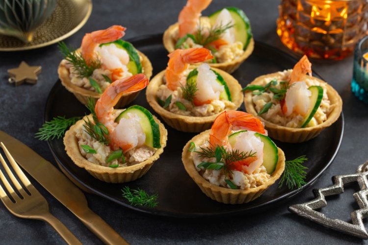 Tartlets with Shrimp and Cucumber