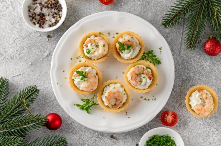 Tartlets with Shrimp for New Year's