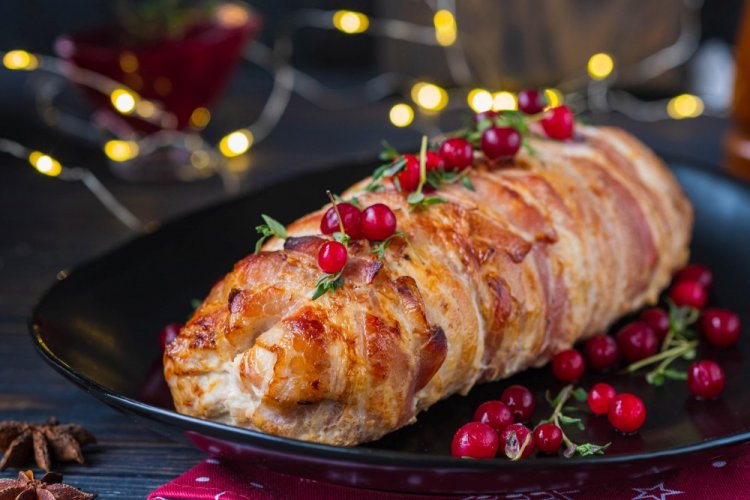 Turkey Roll with Egg in the Oven