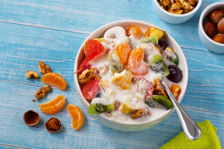 Ensalada de frutas para niños en Año Nuevo