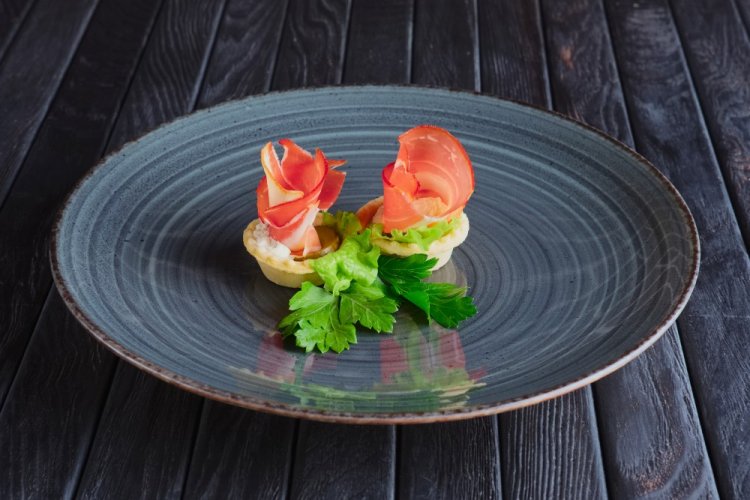 Ricotta and Jamón Tartlets
