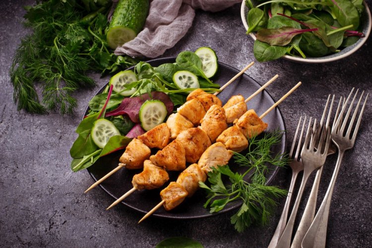 Chicken Skewers in Beer in an Air Fryer