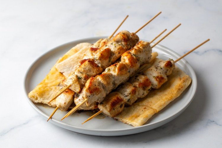 Chicken Skewers in Greek Yogurt in an Air Fryer
