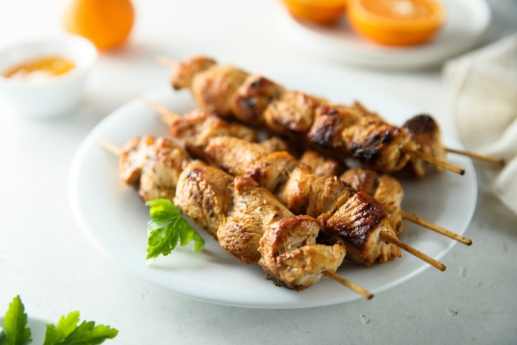 Chicken Skewers in Sour Cream in an Air Fryer