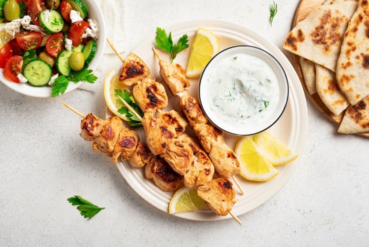 Chicken Skewers with Lemon Marinade in an Air Fryer