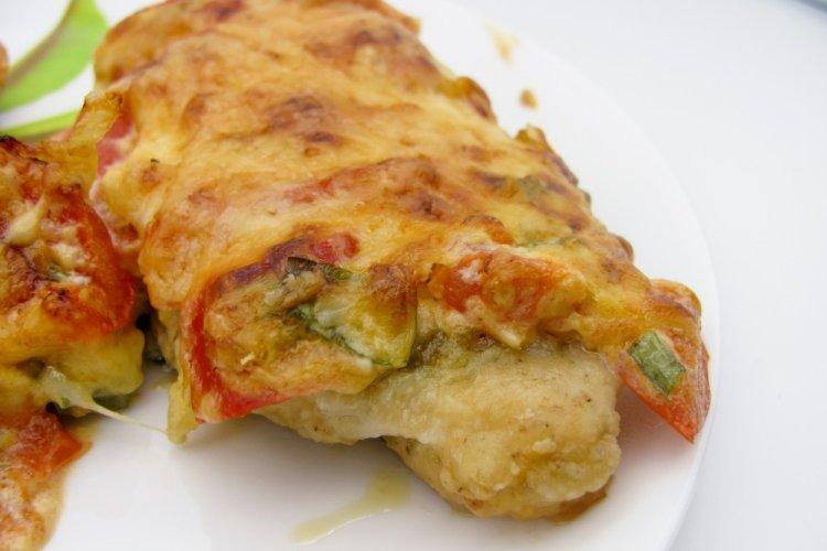 Turkey with Tomatoes and Cheese in the Air Fryer