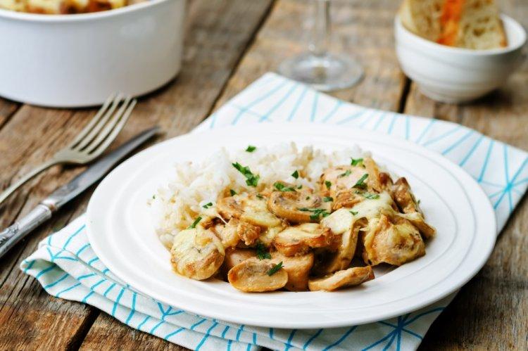 Turkey with Mushrooms in the Air Fryer