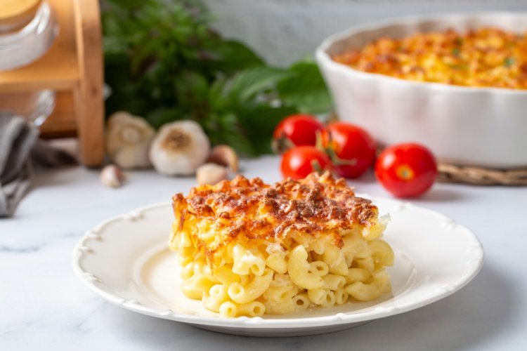 Gratinado de pasta en freidora de aire
