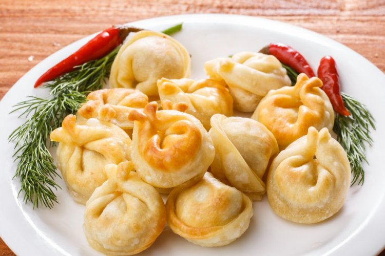 Pelmeni fritos en freidora de aire
