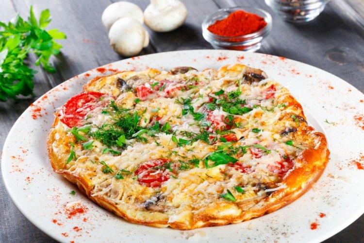 Frittata with Mushrooms in Air Fryer