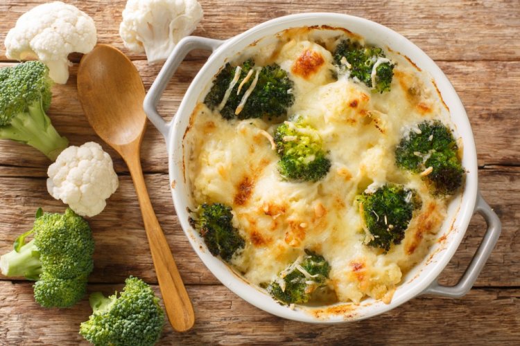 Air Fryer Broccoli with Cauliflower