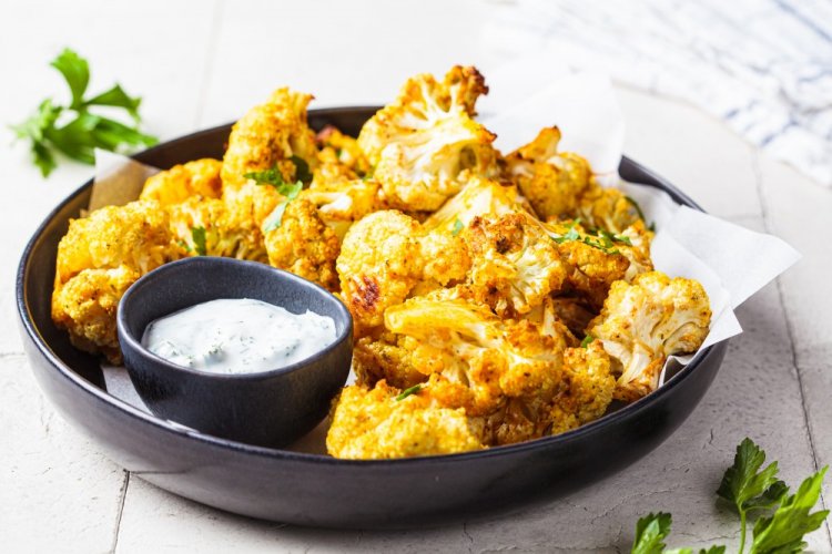 Cauliflower with Soy Sauce in the Air Fryer