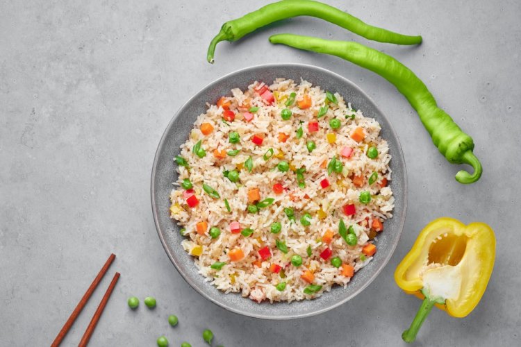 Rice with Vegetables in an Air Fryer
