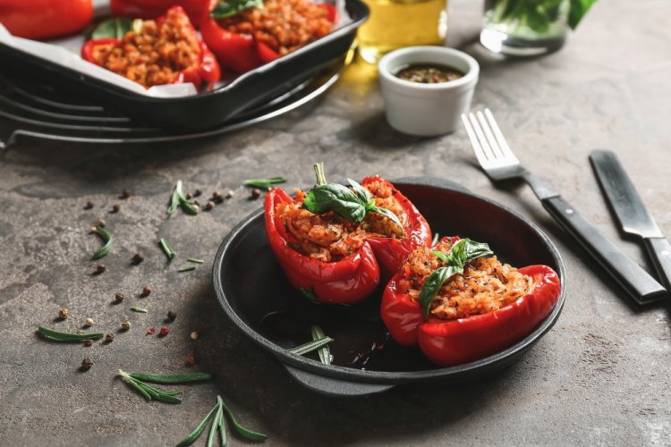 Stuffed Bell Peppers in an Air Fryer