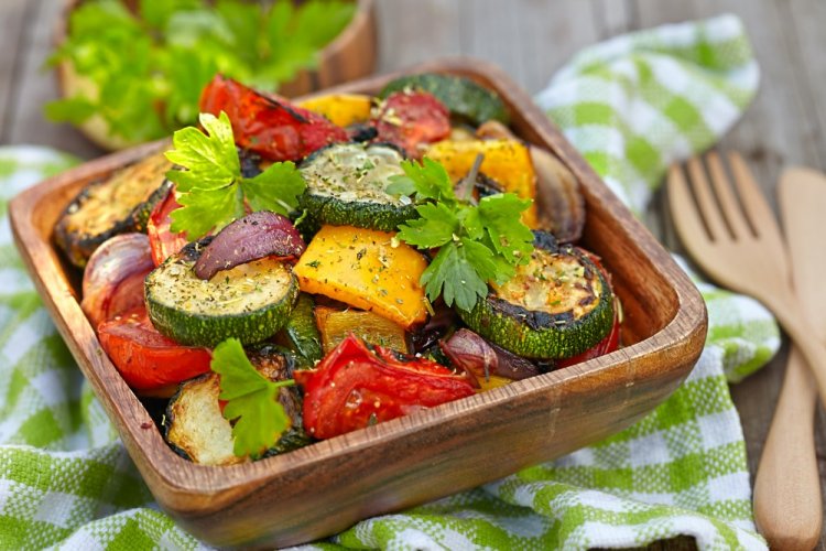 Baked Healthy Vegetables in an Air Fryer
