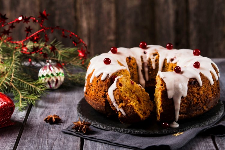 Christmas Cake with Marzipan