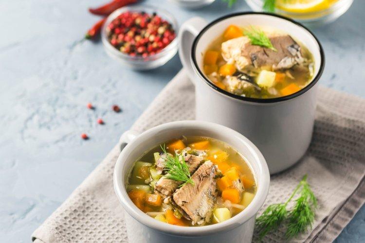 Canned Fish Soup in a Multicooker